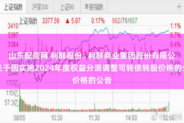 山东配资网 利群股份: 利群商业集团股份有限公司关于因实施2024年度权益分派调整可转债转股价格的公告